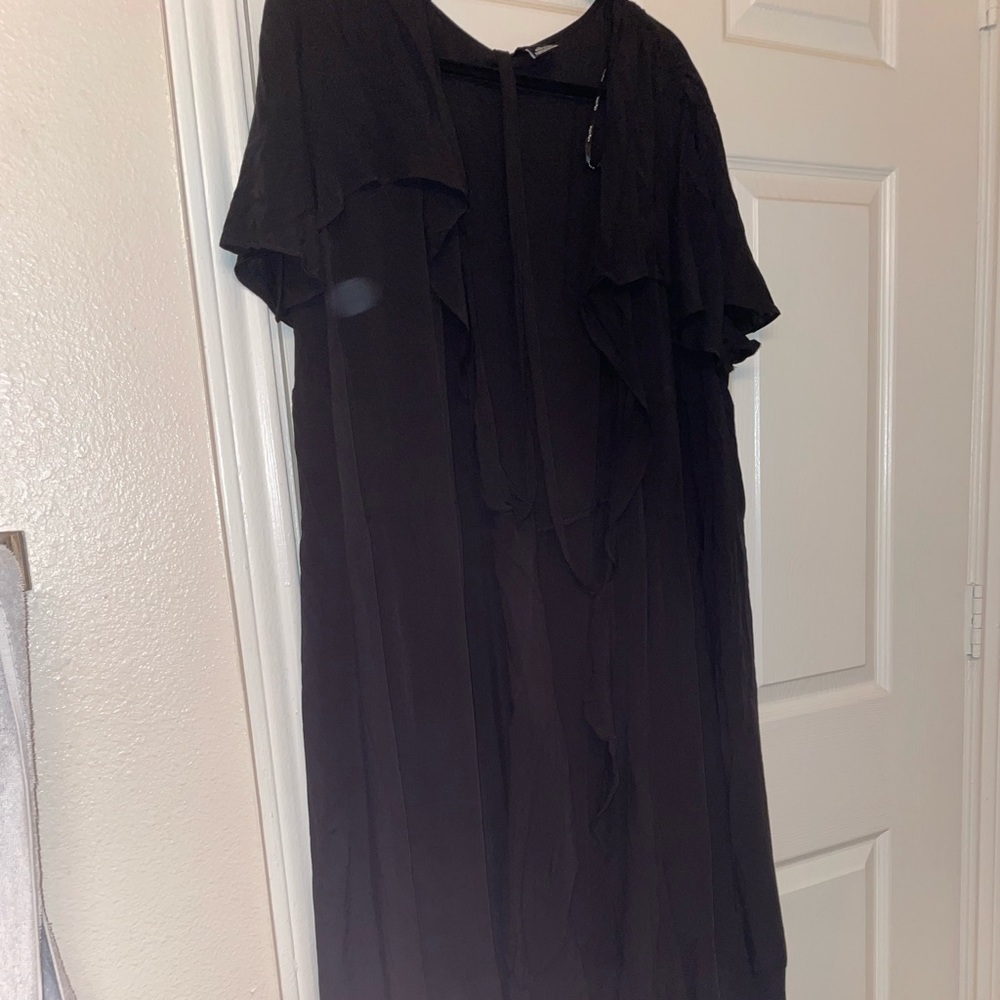 Plus size, Wrap dress, black
